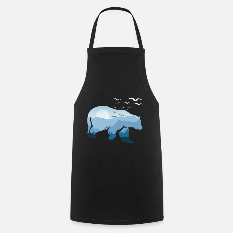Bear Nature Wilderness - Cooking Apron - black
