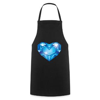 Valentine's day heart - Cooking Apron - black - Front - AI Model Male 185 dark (185cm)