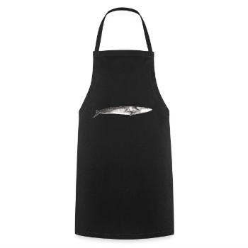 Fin whale Balaenoptera physalus - Cooking Apron - black - Front - AI Model Male 185 dark (185cm)