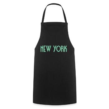 New York - Tablier de cuisine - noir - Devant - AI Model Male 185 dark (185cm)
