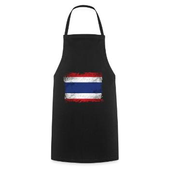 Drapeau de la Thaïlande - Tablier de cuisine - noir - Devant - AI Model Male 185 dark (185cm)