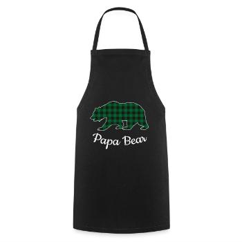 Papa Bear - Kochschürze - Schwarz - Vorne - AI Model Male 185 dark (185cm)