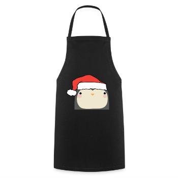 Weihnachten Pinguin - Kochschürze - Schwarz - Vorne - AI Model Male 185 dark (185cm)