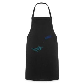 Kitesurf Femmes Kitesurf Kite Kitesurfer - Tablier de cuisine - noir - Devant - AI Model Male 185 dark (185cm)