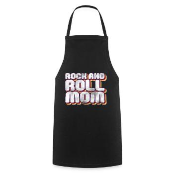 Rock and Roll Mother Rock Music - Cooking Apron - black - Front - AI Model Male 185 dark (185cm)