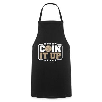 Coin Collector Numismatics Coin Collecting Coin Collection - Cooking Apron - black - Front - AI Model Male 185 dark (185cm)