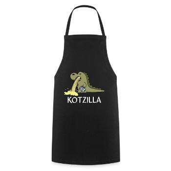 Kotzilla - Kochschürze - Schwarz - Vorne - AI Model Male 185 dark (185cm)