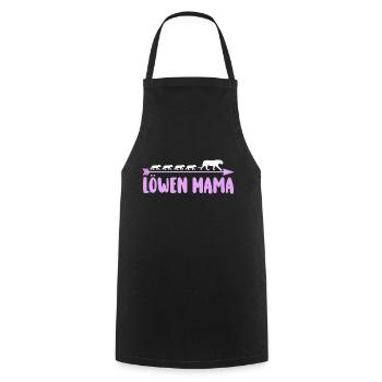 Mutter Löwen Mama - Kochschürze - Schwarz - Vorne - AI Model Male 185 dark (185cm)