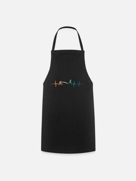 Battement de cœur Triathlon - Tablier de cuisine - noir
