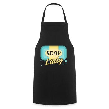 Homemade Soap House-Wife Hobby Crafting - Cooking Apron - black - Front - AI Model Male 185 dark (185cm)