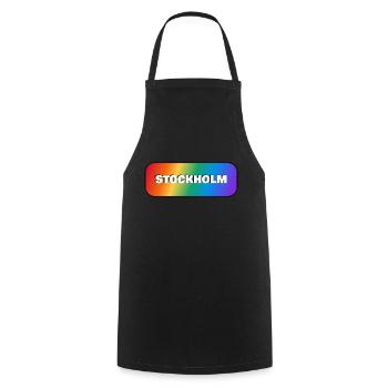 FIERTÉ ARC-EN-CIEL DE STOCKHOLM - Tablier de cuisine - noir - Devant - AI Model Male 185 dark (185cm)