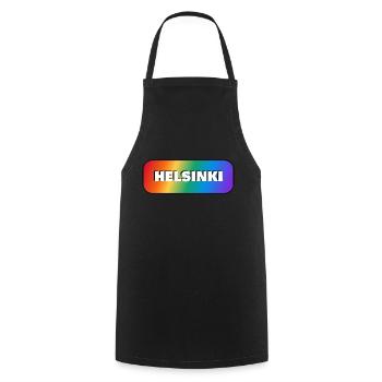 Helsinki Finnland Gay Pride - Kochschürze - Schwarz - Vorne - AI Model Male 185 dark (185cm)