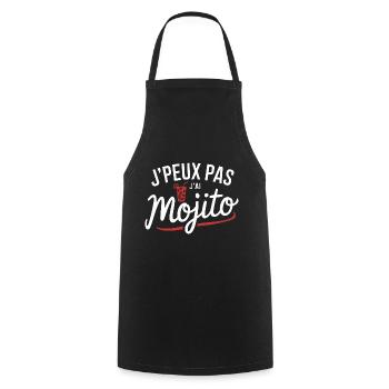 Ich kann keinen Mojito haben - Kochschürze - Schwarz - Vorne - AI Model Male 185 dark (185cm)