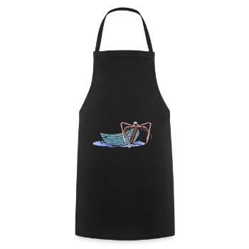 marin marin marin marin Moin ahoy crabe - Tablier de cuisine - noir - Devant - AI Model Male 185 dark (185cm)