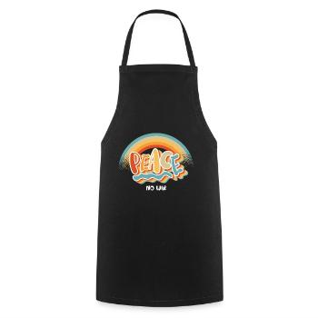 Peace - Cooking Apron - black - Front - AI Model Male 185 dark (185cm)