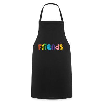 Friends - Kochschürze - Schwarz - Vorne - AI Model Male 185 dark (185cm)