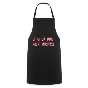 feu - Tablier de cuisine - noir - Devant - AI Model Male 185 dark (185cm)