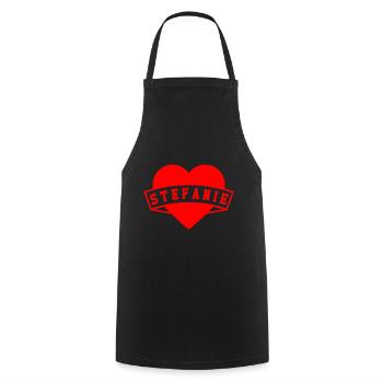 Stefanie Herzen - Cooking Apron - black - Front - AI Model Male 185 dark (185cm)