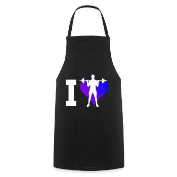 Haltérophilie Entraînement de force Hommes Entraînement d’endurance - Tablier de cuisine - noir - Devant - AI Model Male 185 dark (185cm)