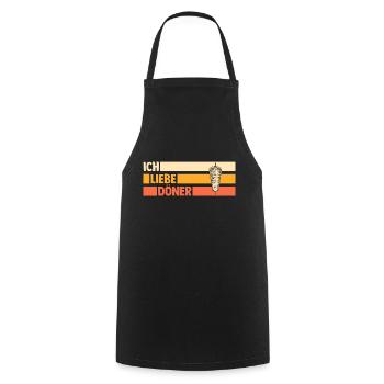 Dönerspieß Kebab Döner - Kochschürze - Schwarz - Vorne - AI Model Male 185 dark (185cm)
