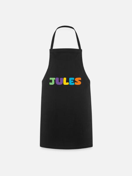 Nom - Jules - Tablier de cuisine - noir