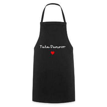 Tata d’amour - Tablier de cuisine - noir - Devant - AI Model Male 185 dark (185cm)