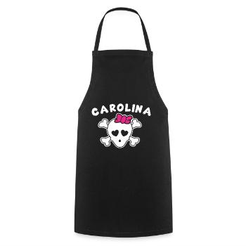 Pirate Carolina Design pour les filles et les femmes - Tablier de cuisine - noir - Devant - AI Model Male 185 dark (185cm)