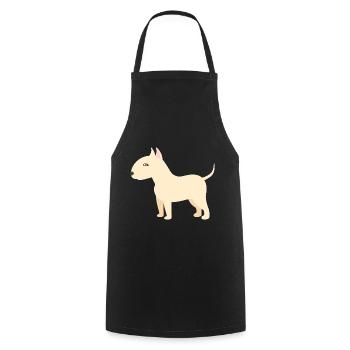 Bull terrier - Tablier de cuisine - noir - Devant - AI Model Male 185 dark (185cm)