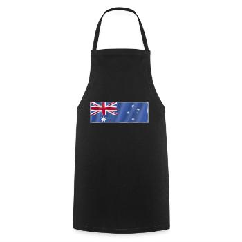 Flagge Australien - Kochschürze - Schwarz - Vorne - AI Model Male 185 dark (185cm)