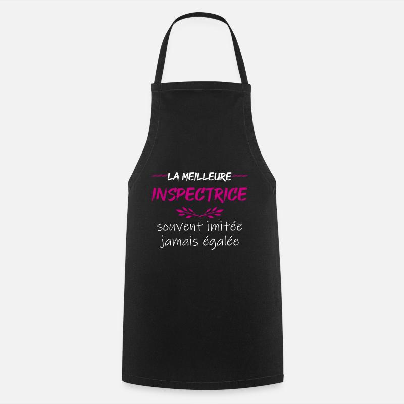 Cadeau pour inspectrice | la meilleure inspectrice - Tablier de cuisine - noir