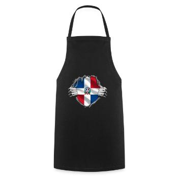 Dominican Republic Flag Dom Rep Flag Trip - Cooking Apron - black - Front - AI Model Male 185 dark (185cm)