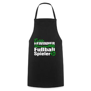 Fußballspieler Fußballer Fußball Spruch - Kochschürze - Schwarz - Vorne - AI Model Male 185 dark (185cm)
