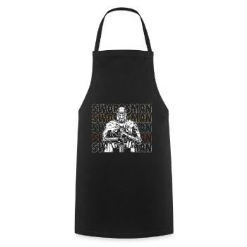 Schwert Geek Fechten - Kochschürze - Schwarz - Vorne - AI Model Male 185 dark (185cm)