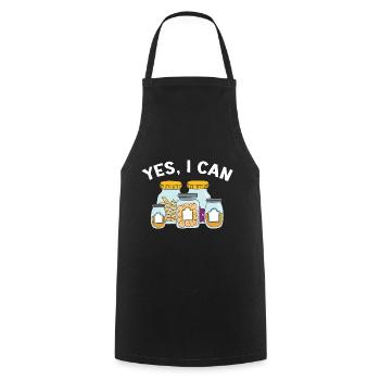 Ping Canner Preserve Canned Food Con - Cooking Apron - black - Front - AI Model Male 185 dark (185cm)