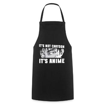 Manga Senpai Kanji Nerd - Cooking Apron - black - Front - AI Model Male 185 dark (185cm)
