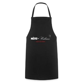 Mère veilleuse depuis 1960 - Tablier de cuisine - noir - Devant - AI Model Male 185 dark (185cm)