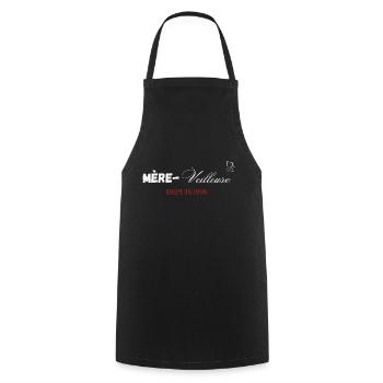Mère veilleuse depuis 1996 - Tablier de cuisine - noir - Devant - AI Model Male 185 dark (185cm)