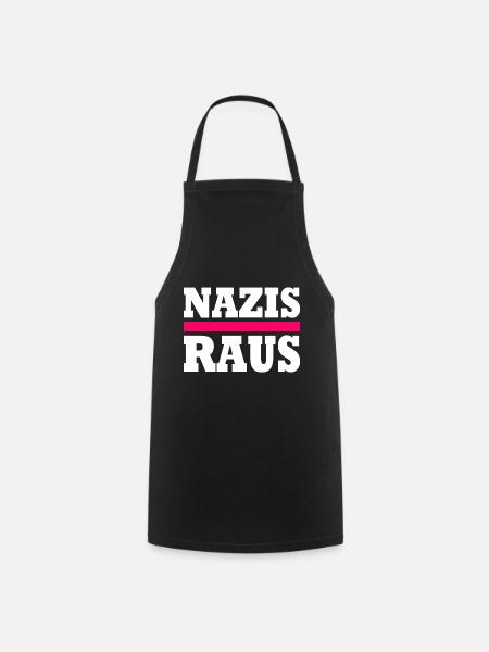 Nazis raus - Kochschürze - Schwarz