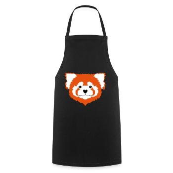 Red Panda Love - Cooking Apron - black - Front - AI Model Male 185 dark (185cm)