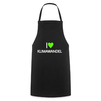Ich liebe Klimawandel - Kochschürze - Schwarz - Vorne - AI Model Male 185 dark (185cm)