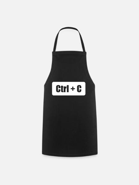Ctrl C Ctrl V père fils parent enfant partenaire look - Tablier de cuisine - noir
