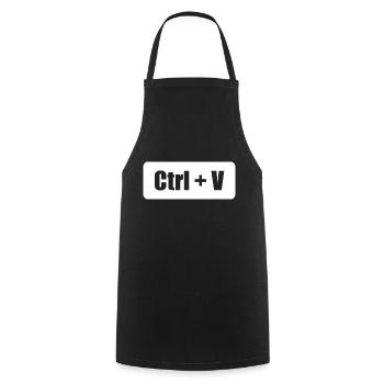 Ctrl C Ctrl V Vater Sohn Eltern Kind Partnerlook - Kochschürze - Schwarz - Vorne - AI Model Male 185 dark (185cm)