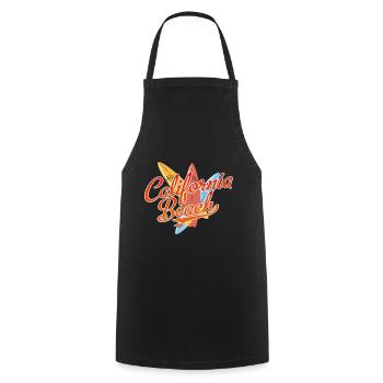 California Beach Surfer Surfing Geschenkidee - Kochschürze - Schwarz - Vorne - AI Model Male 185 dark (185cm)