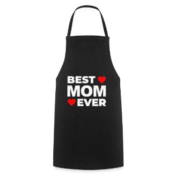 Best MOM Ever! Best Mother's Day Gift - Cooking Apron - black - Front - AI Model Male 185 dark (185cm)