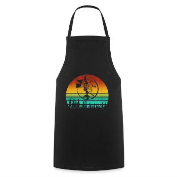 Retro Camera Film Cinema Filmmaker - Cooking Apron - black - Front - AI Model Male 185 dark (185cm)