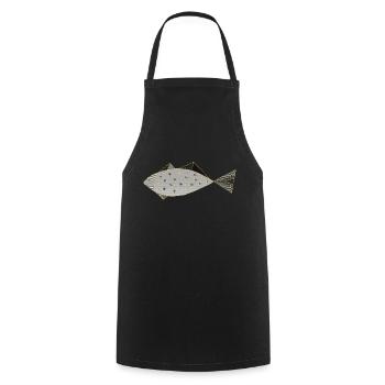 Poisson - Tablier de cuisine - noir - Devant - AI Model Male 185 dark (185cm)