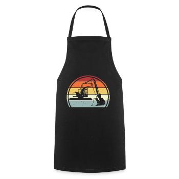 Excavator - Cooking Apron - black - Front - AI Model Male 185 dark (185cm)