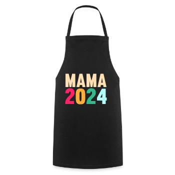 Werdende Mama 2024 - Kochschürze - Schwarz - Vorne - AI Model Male 185 dark (185cm)