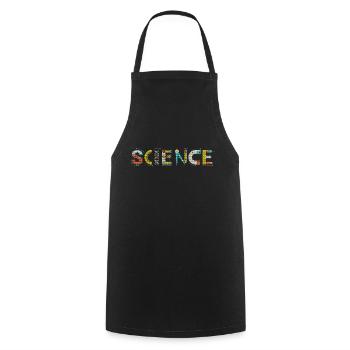 Science Science Science Scientifique Laboratoire de physique ADN - Tablier de cuisine - noir - Devant - AI Model Male 185 dark (185cm)