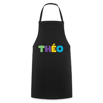 Name - Théo - Cooking Apron - black - Front - AI Model Male 185 dark (185cm)